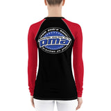 PMA Logo, Red Sleeves | Women's Rash Guard