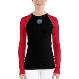 PMA Logo, Red Sleeves | Women's Rash Guard