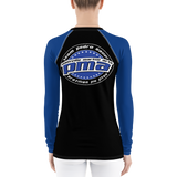 PMA Logo, Blue Sleeves | Women's Rash Guard