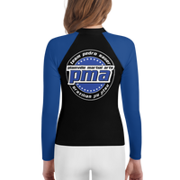PMA Logo, Black/Blue | Youth Rash Guard