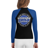 PMA Logo, Black/Blue | Youth Rash Guard