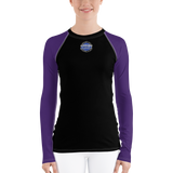 PMA Logo, Purple Sleeves | Women's Rash Guard