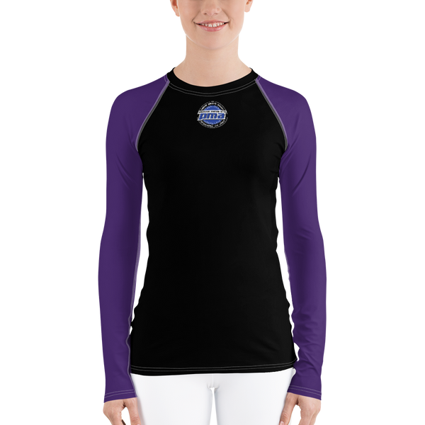 PMA Logo, Purple Sleeves | Women's Rash Guard