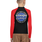 PMA Logo, Black/Red | Youth Rash Guard