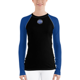 PMA Logo, Blue Sleeves | Women's Rash Guard